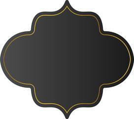 Black Gradient Decorative Frame with Gold Outline