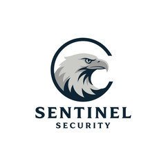 Sentinel Security Eagle Head Logo