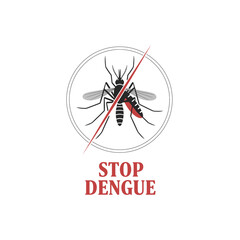 Stop Dengue Mosquito Control Warning Icon