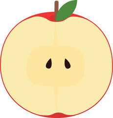 Apple Cross-Section: Cut Exactly in Half