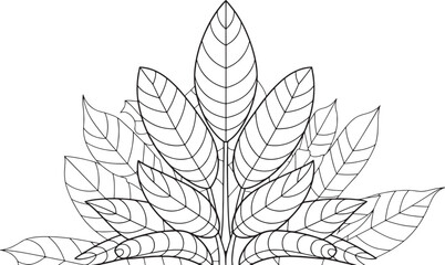 black and white leaves