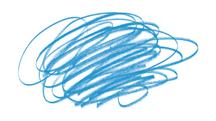 Blue scribble isolated on white background