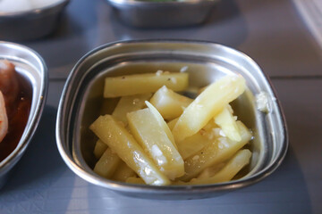 potato salad or Kimchi or vegetable salad , Korean salad or Korean food