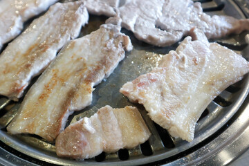 grilled pork , grilled pork in the oven or Korean barbecue