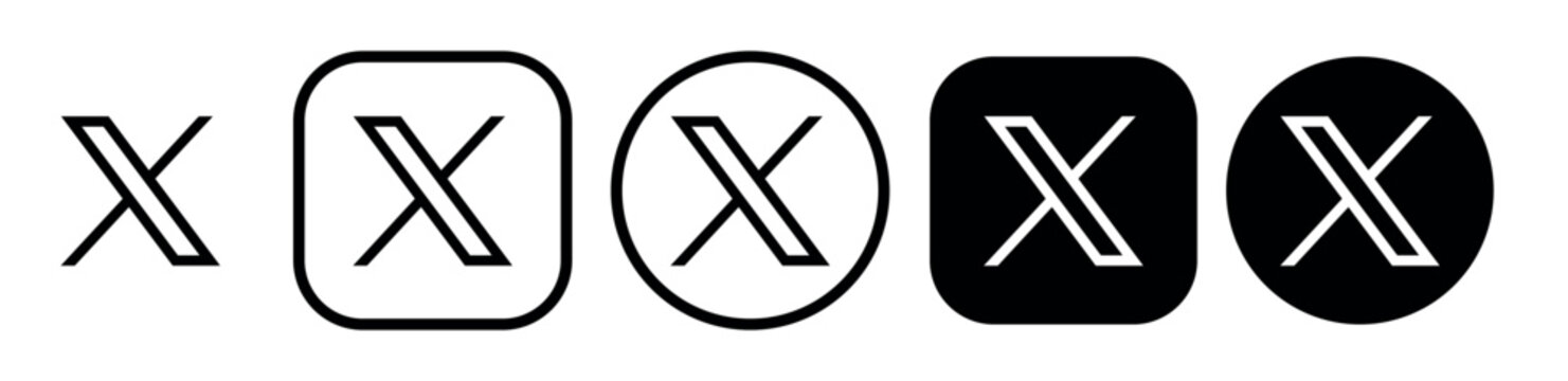 twitter x icon new vector logo
