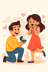 Obraz premium boy and girl with heart