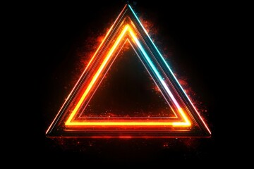 Abstract neon triangle wallpaper design with vibrant colors and geometric patterns