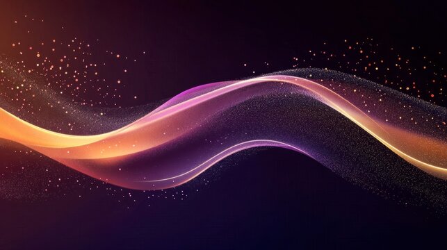 Abstract background featuring glowing lines and stars with a dark gradient design