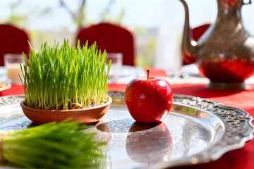 Persisches Neujahr (Nouruz) (Fr&uuml;hling) - Eine sehr spezifische kulturelle Feier (Nouruz/Nowruz), die sich auf die symbolische Anordnung von Objekten konzentriert