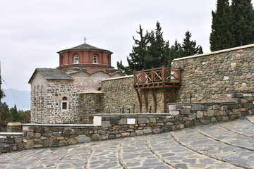 monastery in village Akritochori near village Sidirokastro in Greece