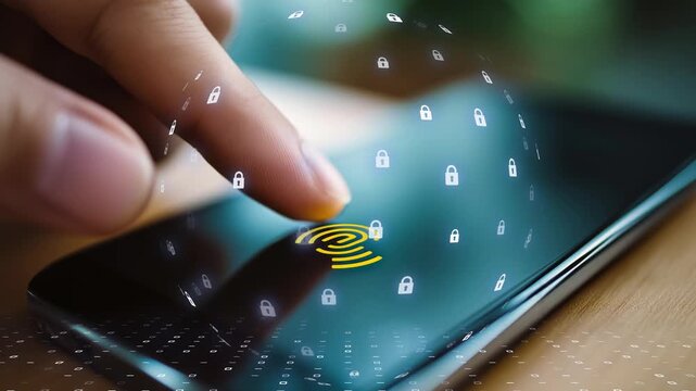 Futuristic visual of smart authentication and digital security