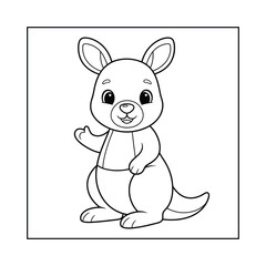 animal coloring page. animal vector,