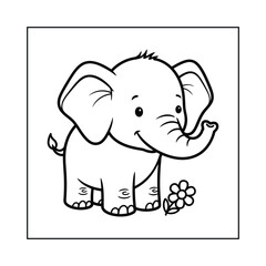 animal coloring page. animal vector,