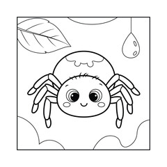 Bold and Easy Cozy Animal Coloring Page Vector