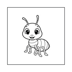 Bold and Easy Cozy Animal Coloring Page Vector