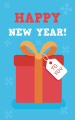 Happy New Year Gift Card Vertical