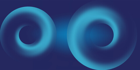 Dark blue abstract vector background with bright and elegant glowing circle lines stacked together, 3D cover of business presentation banner or night party.