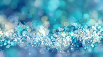 Abstract green and blue dreamy background with soft blurred bokeh lights creating a calm serene atmosphere for peaceful designs, relaxing visual themes, and gentle nature-inspired aesthetic projects