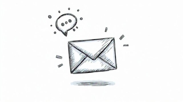 Send message animated icon in outline style 