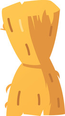 A stack of straw, a yellow bundle of dry grass, haymaking.