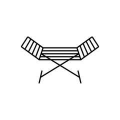 Clothes drying rack. Stand for dryer clothes. Empty portable folding clothes drying rack. Isolated vector illustration on white background.