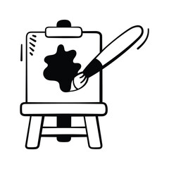 Drawing, painting, and art class education, painting doodle illustration