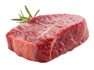 raw beef steak ,isolated on transparent png