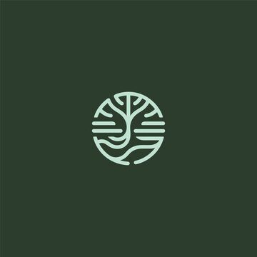 River and Root logo with flowing lines and natural harmony.