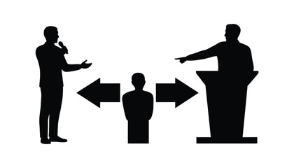 Obraz premium Speaker debate presentation conference leadership communication