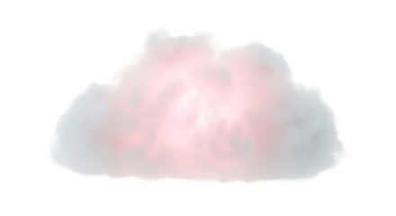 Soft pink cloud glowing with gentle light, perfect for dreams and imagination