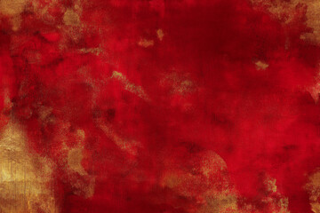Christmas Red And Gold Grunge Background