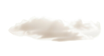 Obraz premium fluffy cloud against a in a minimalist composition on transparent background