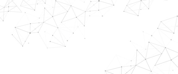 Vector modern abstract minimalist lines and dots technology pattern geometric background	