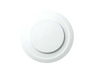 Minimalist white circular diffuser with concentric rings