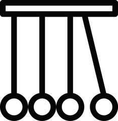 Newton Cradle Motion for Physics Demonstration