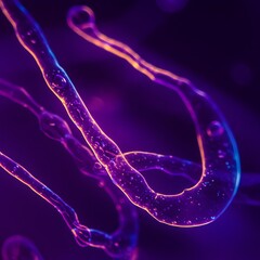 Ultraviolet Symphony: Discover the Hidden Microscopic Realm of Glowing Iridescent Micro Textures and Shimmering Abstract Patterns in Macro Scale