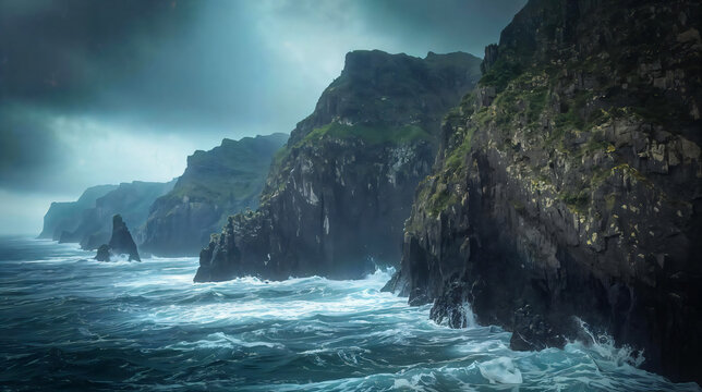 sea and rocks - Powered by Adobe