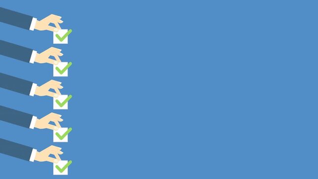 Task completion. Perfect for productivity, to-do lists, goals, workflow, and success presentations or apps.	