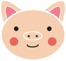 笑っているブタの子供