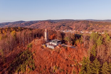 The lookout tower on Prosec Ridge offers a stunning view of Jablonec nad Nisou.