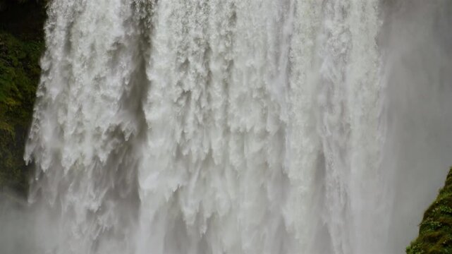 Powerful Waterfall with Mist and Spray