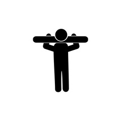 Builders on construction icon isolated on white background