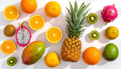 Fresh tropical fruits arrangement