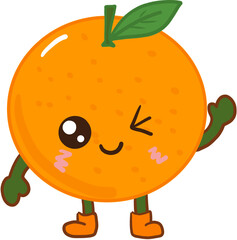 orange man with apple