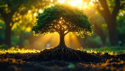 Global Justice: A vibrant, growing tree where its roots are formed from interconnected legal texts of various nations
