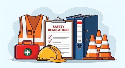 Workplace safety equipment and regulations for construction and industry
