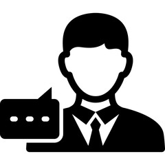 Advocate Icon — Lawyer & Legal Representation Glyph Symbol