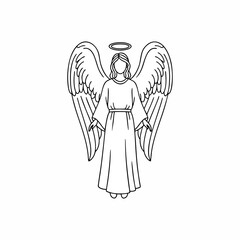 illustration of a winged angel vector