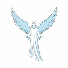 illustration of a winged angel vector