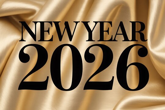 Ring in 2026 with luxurious golden shimmer for your New Year's celebration and party invites or marketing, conveying elegance and excitement for a fresh start